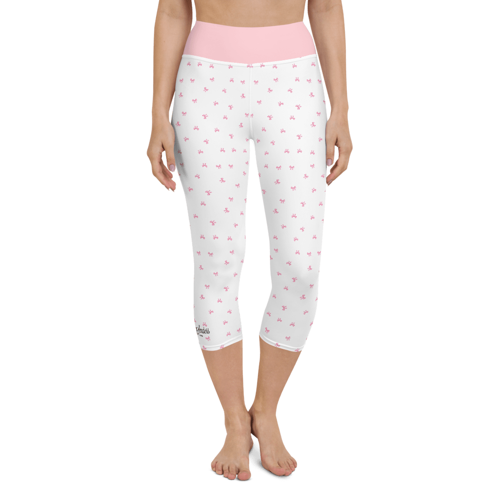 PETIT BOW CAPRI LEGGINGS • WHITE by DARA SENDERS at Shirley Shoppe