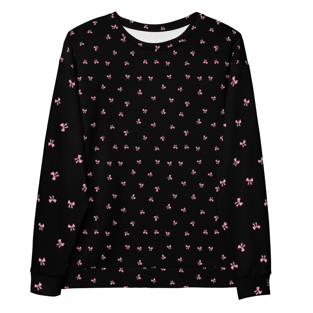 PETIT BOW SWEATSHIRT • BLACK by DARA SENDERS at Shirley Shoppe
