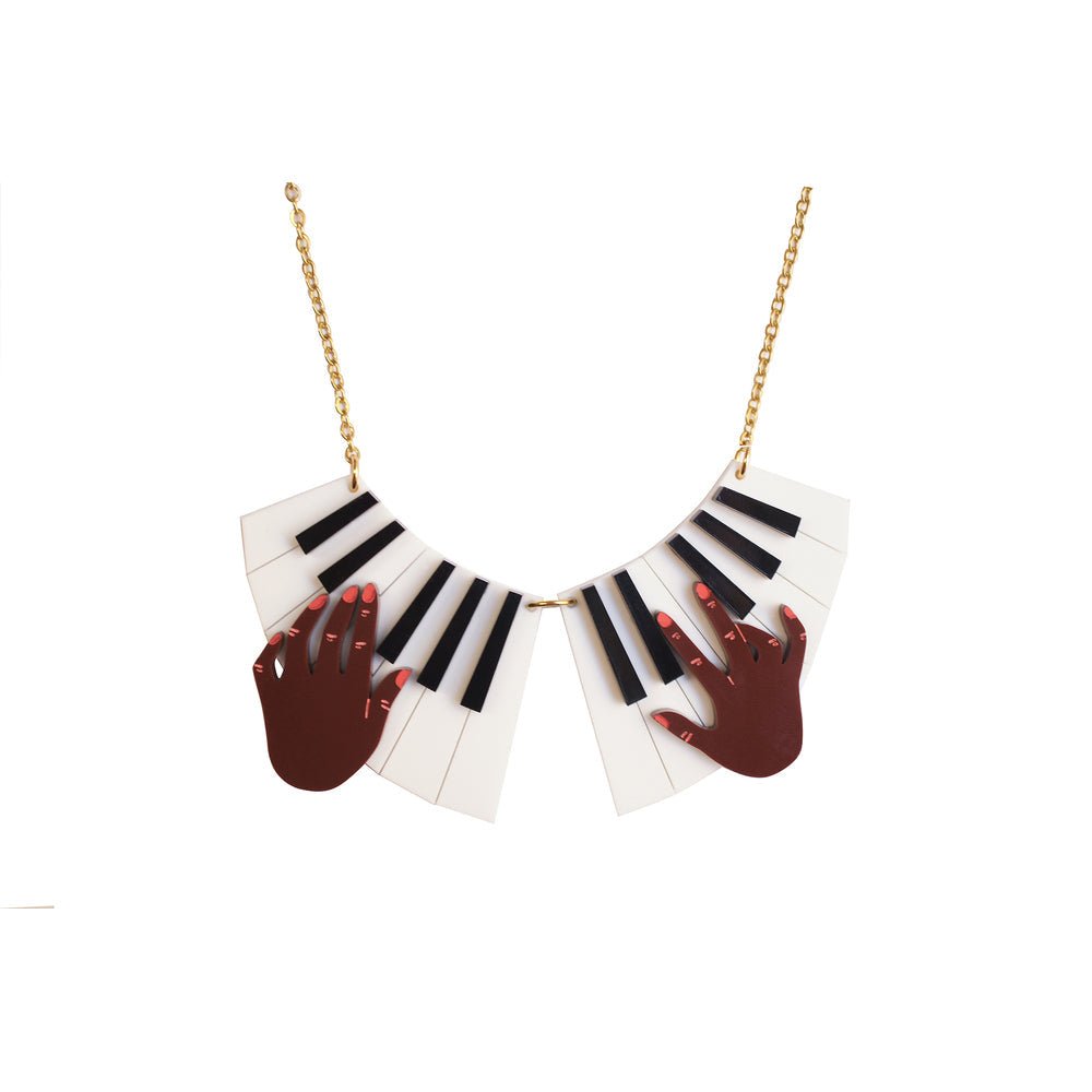 Piano Hands Acrylic Necklace by Laliblue by Quirks! at Shirley Shoppe