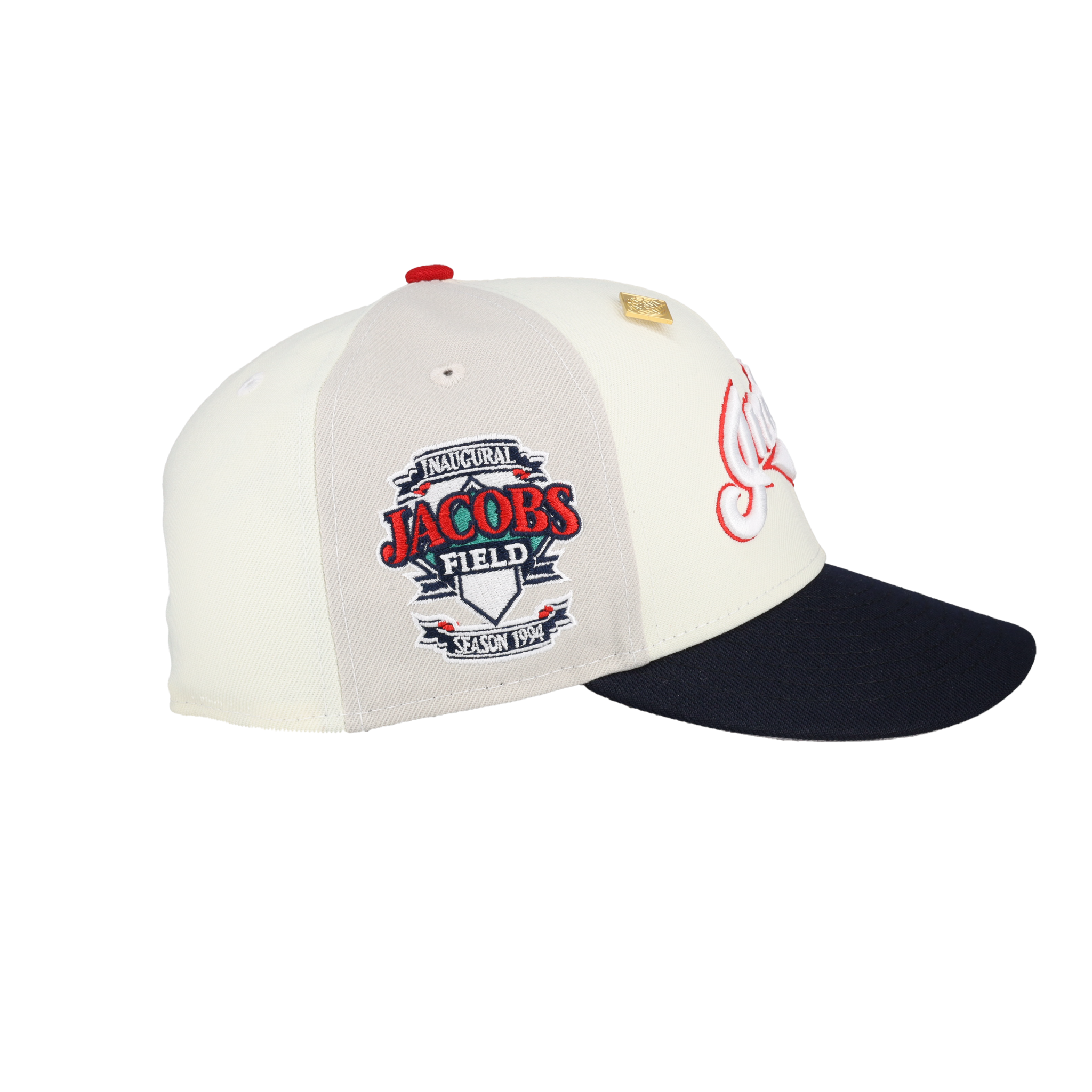 Cleveland Indians Chrome Stone Pinwheel Collection Inaugural Season Fitted Hat
