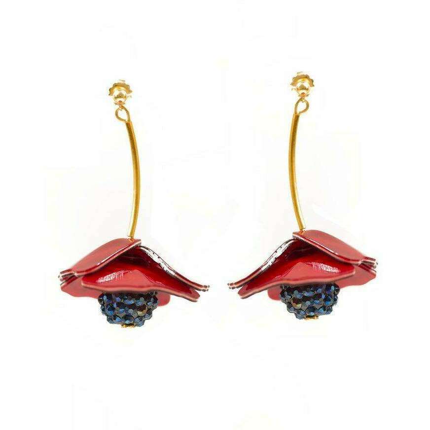 Poppies Earrings by Laliblue