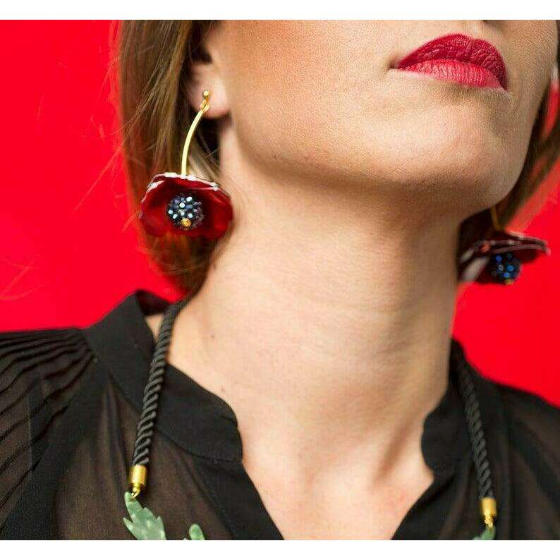 Poppies Earrings by Laliblue