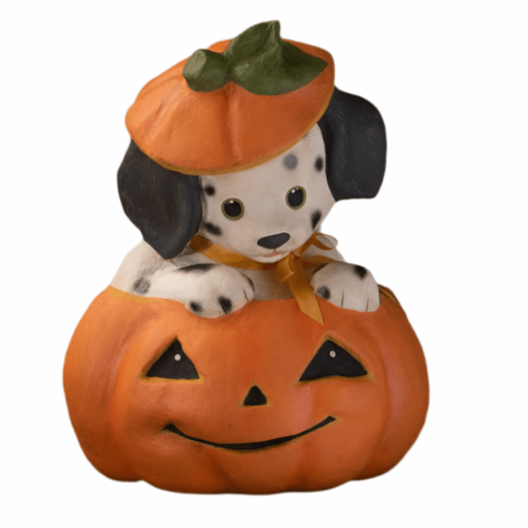 Poppy Puppy in Pumpkin by Bethany Lowe Designs by Quirks! at Shirley Shoppe