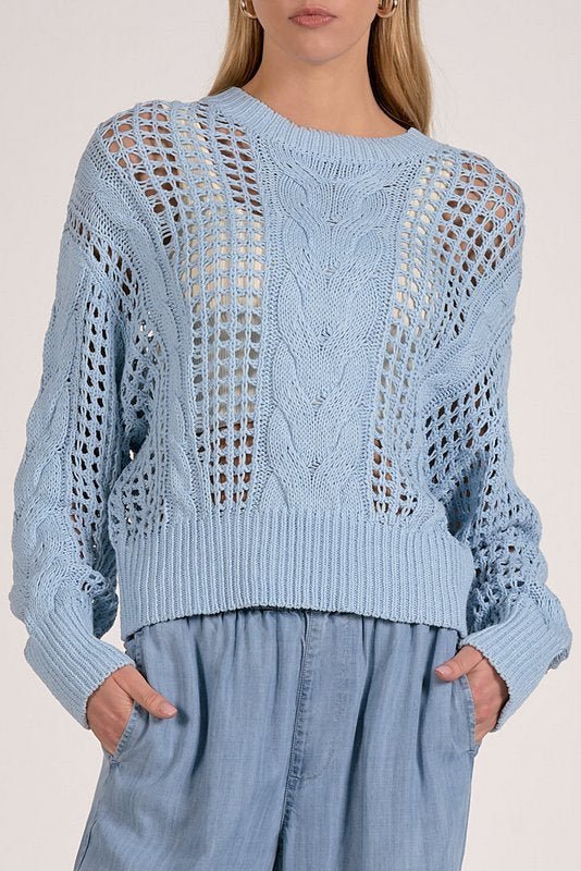 Poppy Sweater Light Blue by Shop Elan at Shirley Shoppe