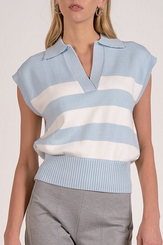 Porter Sweater Blue Stripe by Shop Elan at Shirley Shoppe