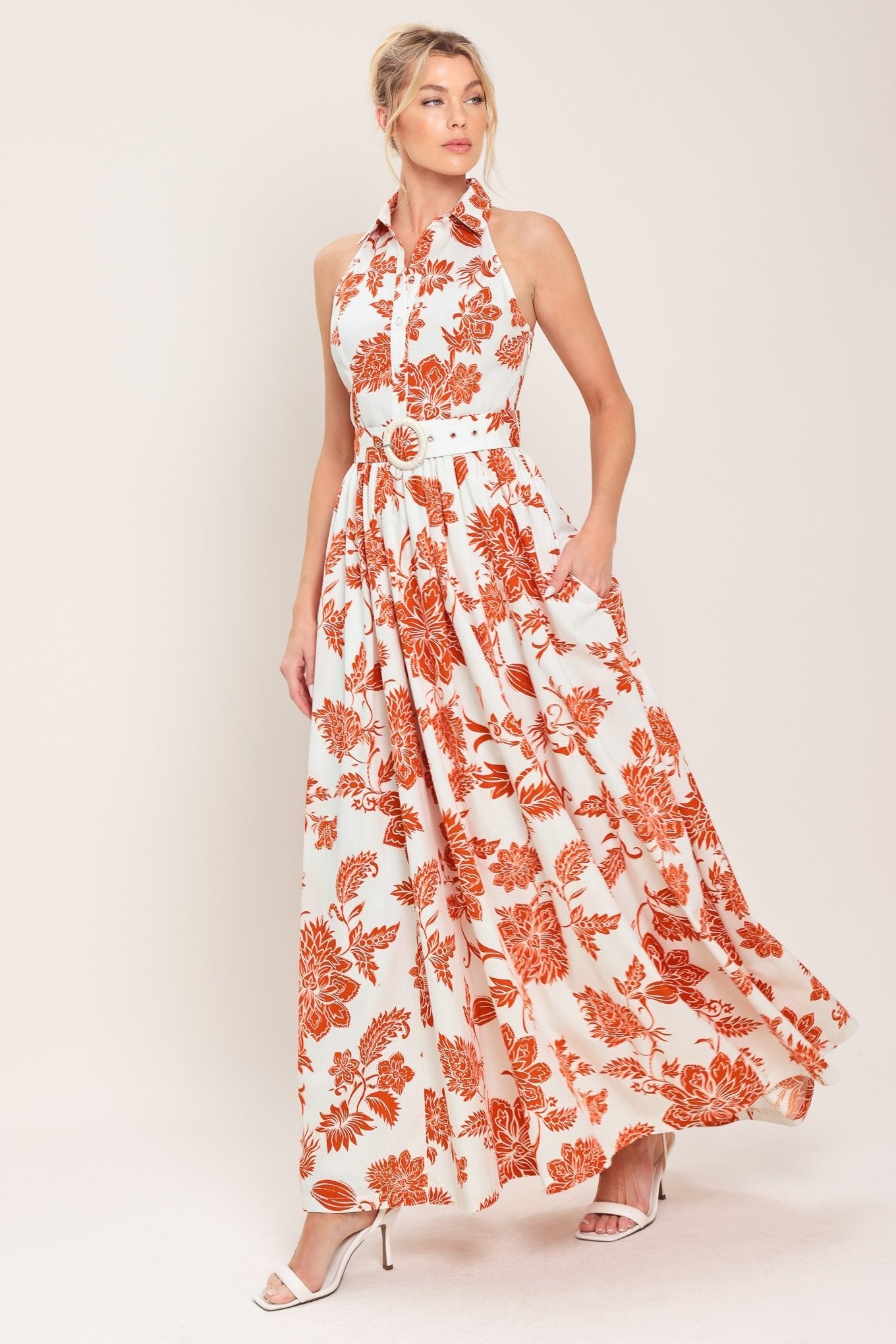 PORTOFINO SUN WOVEN MAXI DRESS by Flying Tomato at Shirley Shoppe