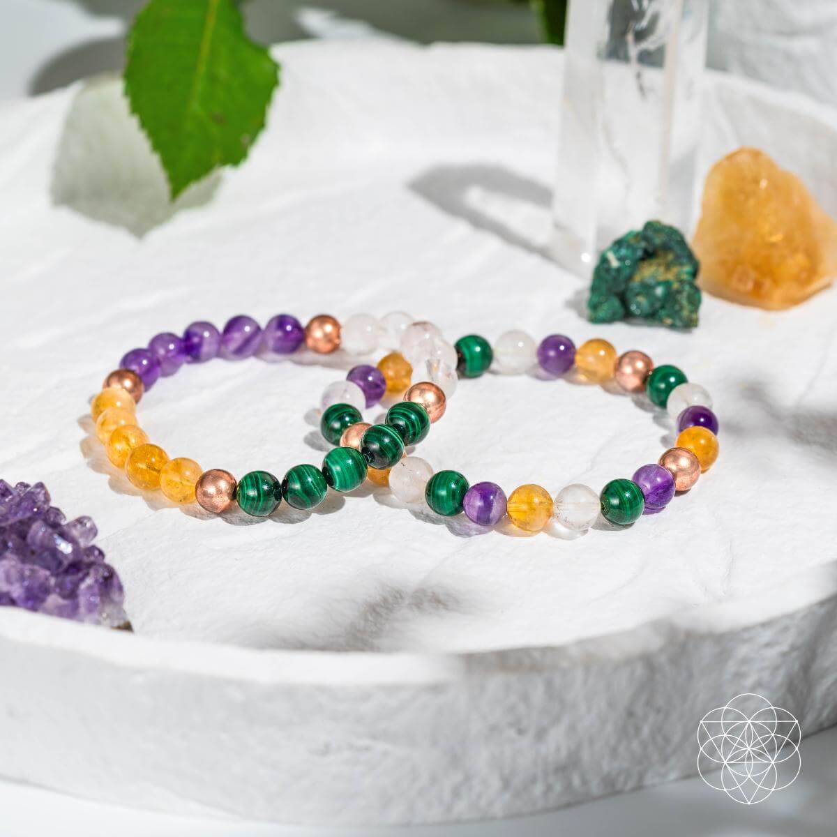 Powerhouse of Wealth Manifestation - Crystal Quartet Bracelet Set by Conscious Items at Shirley Shoppe