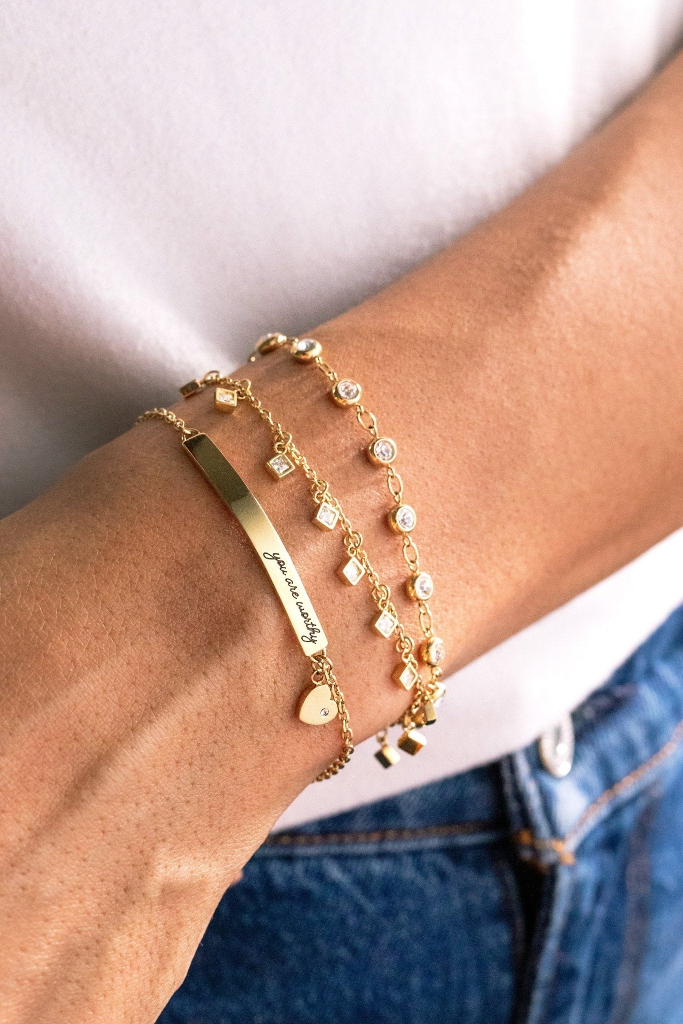 Princess Cut Crystal Bracelet by ALEX AND ANI at Shirley Shoppe