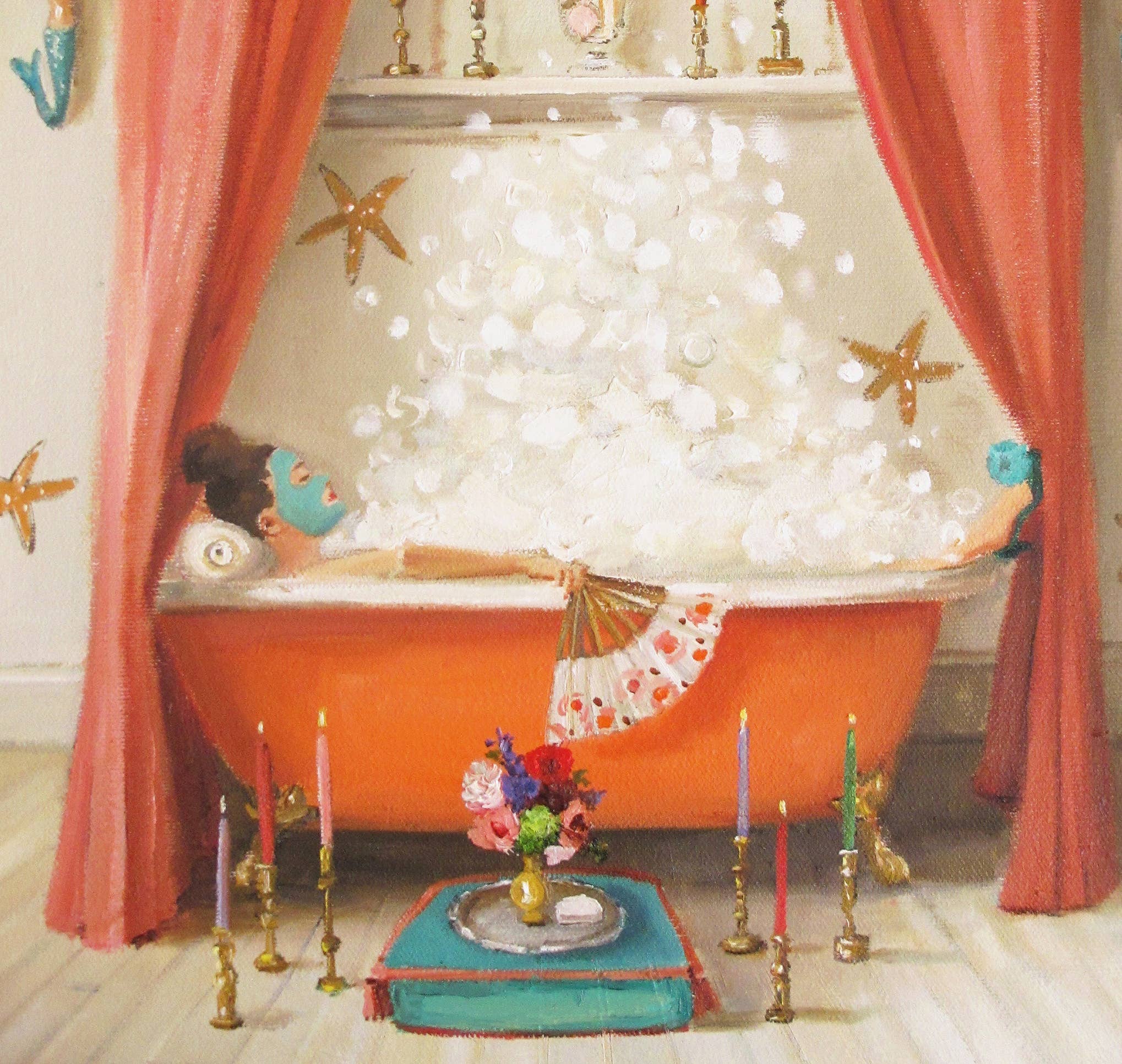 Princess Edwina Takes A Bath Art Print - 8.5" X 11" by Quirks! at Shirley Shoppe