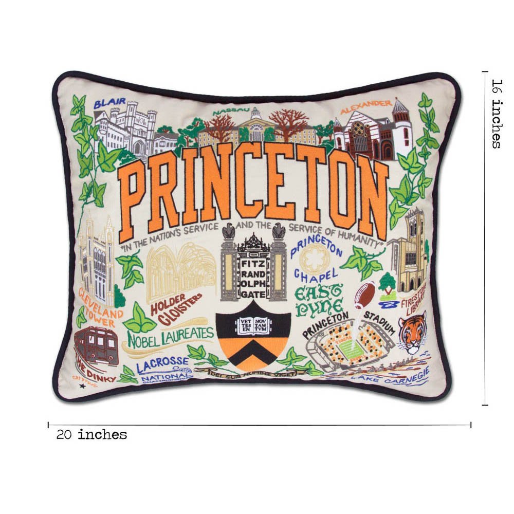 Princeton University Collegiate Embroidered Pillow by CatStudio by Quirks! at Shirley Shoppe