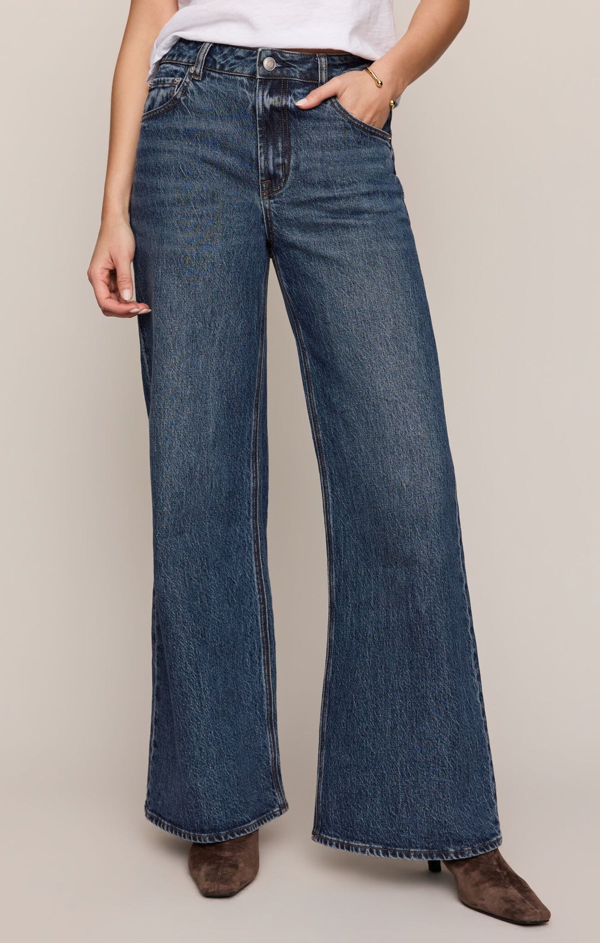 Z Supply The Stunner Mid Rise Wide Leg in Element