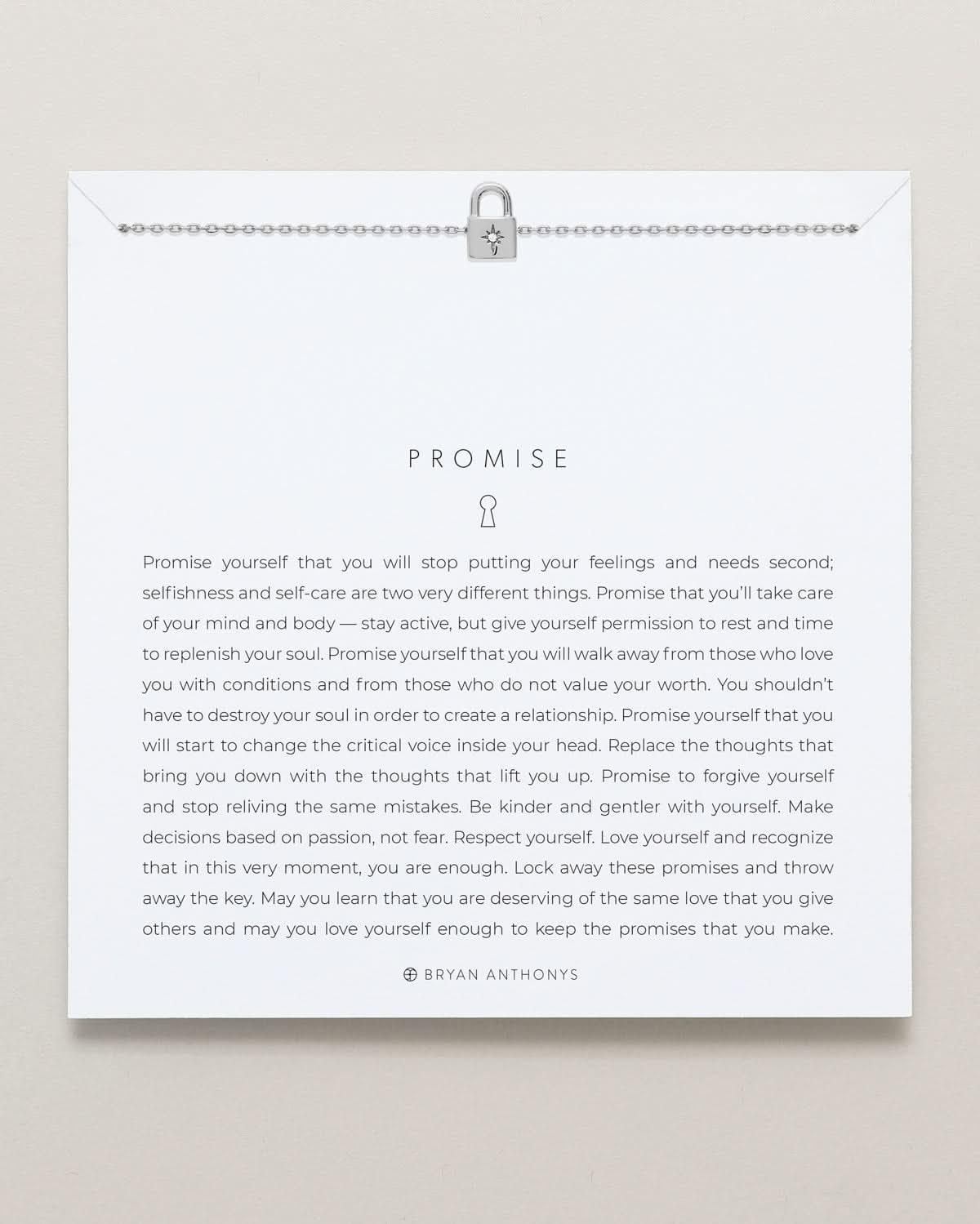 Promise Icon Necklace by Bryan Anthonys at Shirley Shoppe