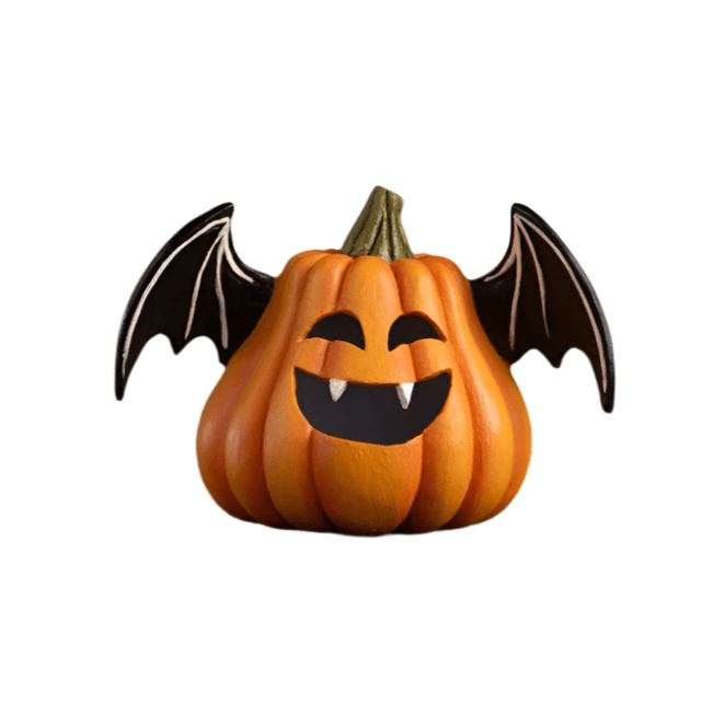 Pumpkin Bat Luminary by Bethany Lowe Designs by Quirks! at Shirley Shoppe