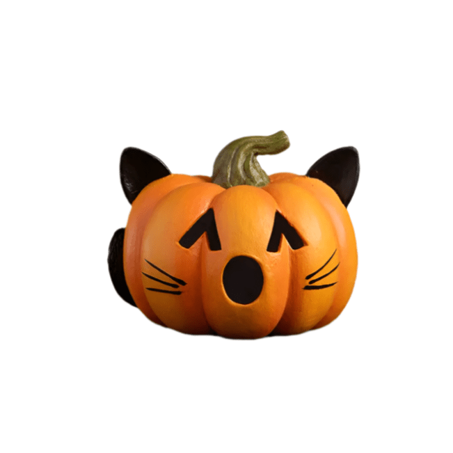 Pumpkin Cat Luminary by Bethany Lowe Designs by Quirks! at Shirley Shoppe