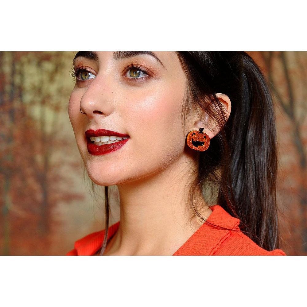 Pumpkin Earrings by Laliblue by Quirks! at Shirley Shoppe