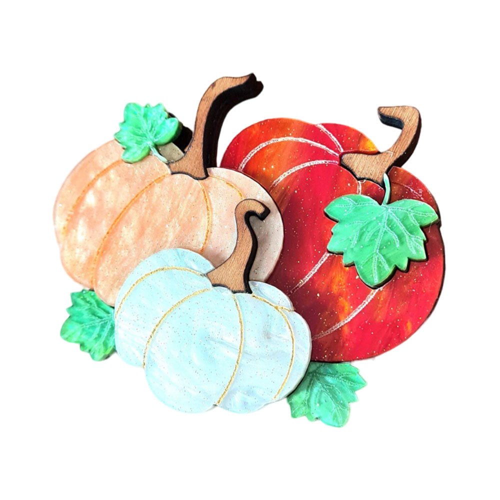 Pumpkin Patch Brooch by Cherryloco - ORANGE by Quirks! at Shirley Shoppe
