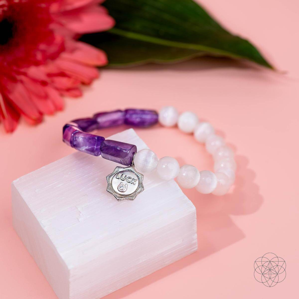Pure Luck - Horseshoe Amethyst Bracelet by Conscious Items at Shirley Shoppe