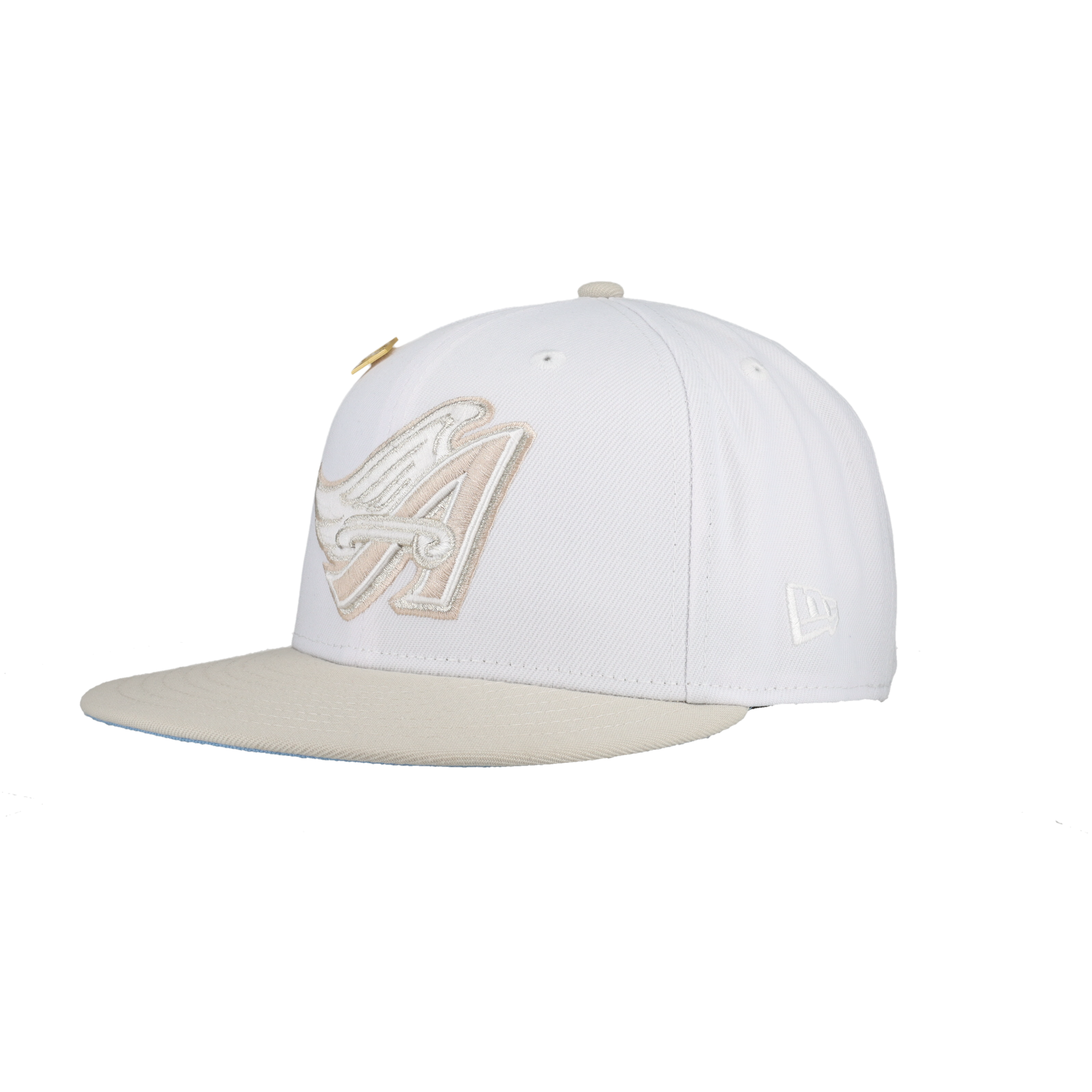 Anaheim Angels Pure White 50th Anniversary Patch 59Ffity Fitted Hat
