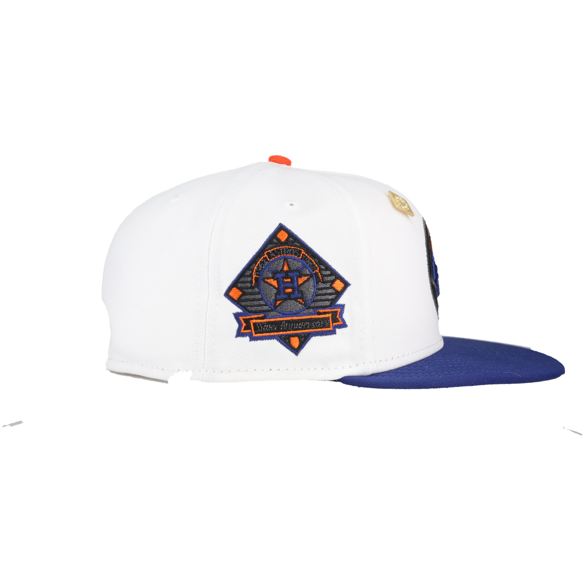 Houston Astros Pure White 25th Silver Anniversary Patch 59Fifty Fitted Hat