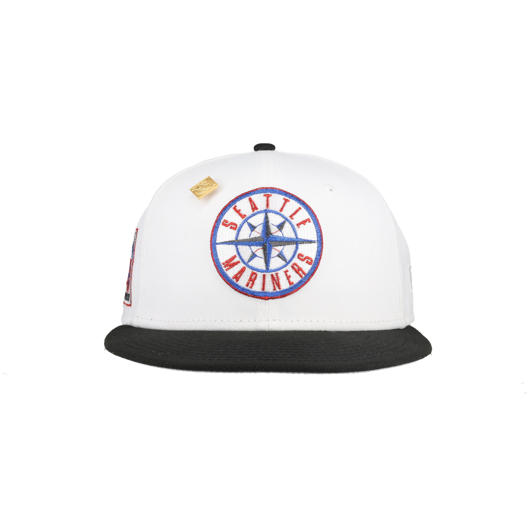 Seattle Mariners Pure White 40th Anniversary Patch 59Ffity Fitted Hat