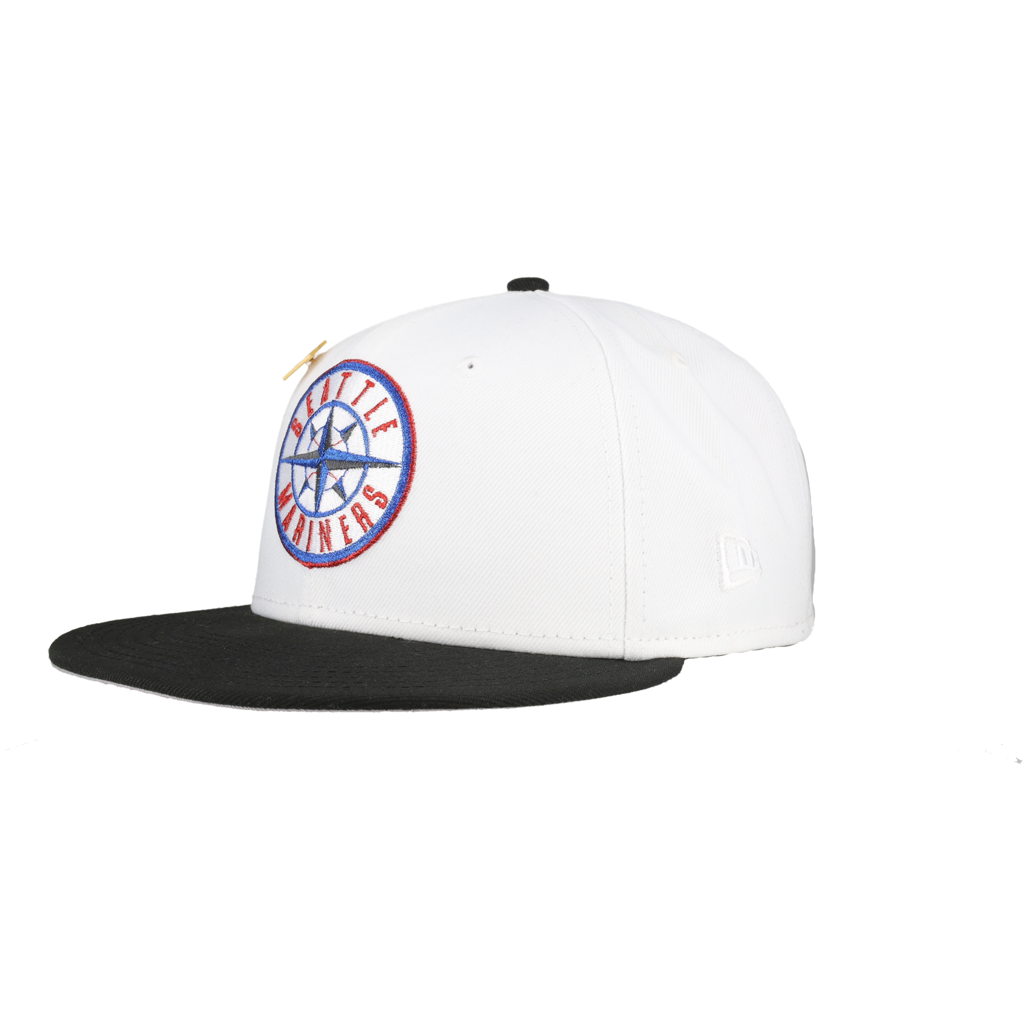 Seattle Mariners Pure White 40th Anniversary Patch 59Ffity Fitted Hat