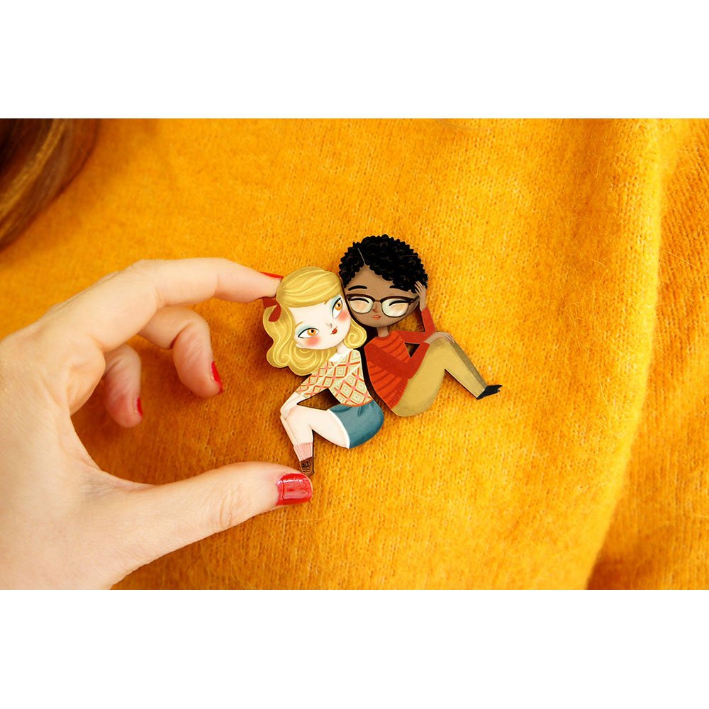 Puzzle with blonde girl brooch by Laliblue by Quirks! at Shirley Shoppe