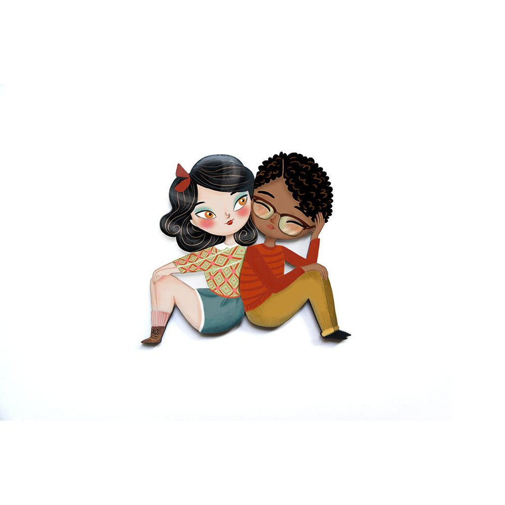 Puzzle with brunette girl brooch by Laliblue by Quirks! at Shirley Shoppe