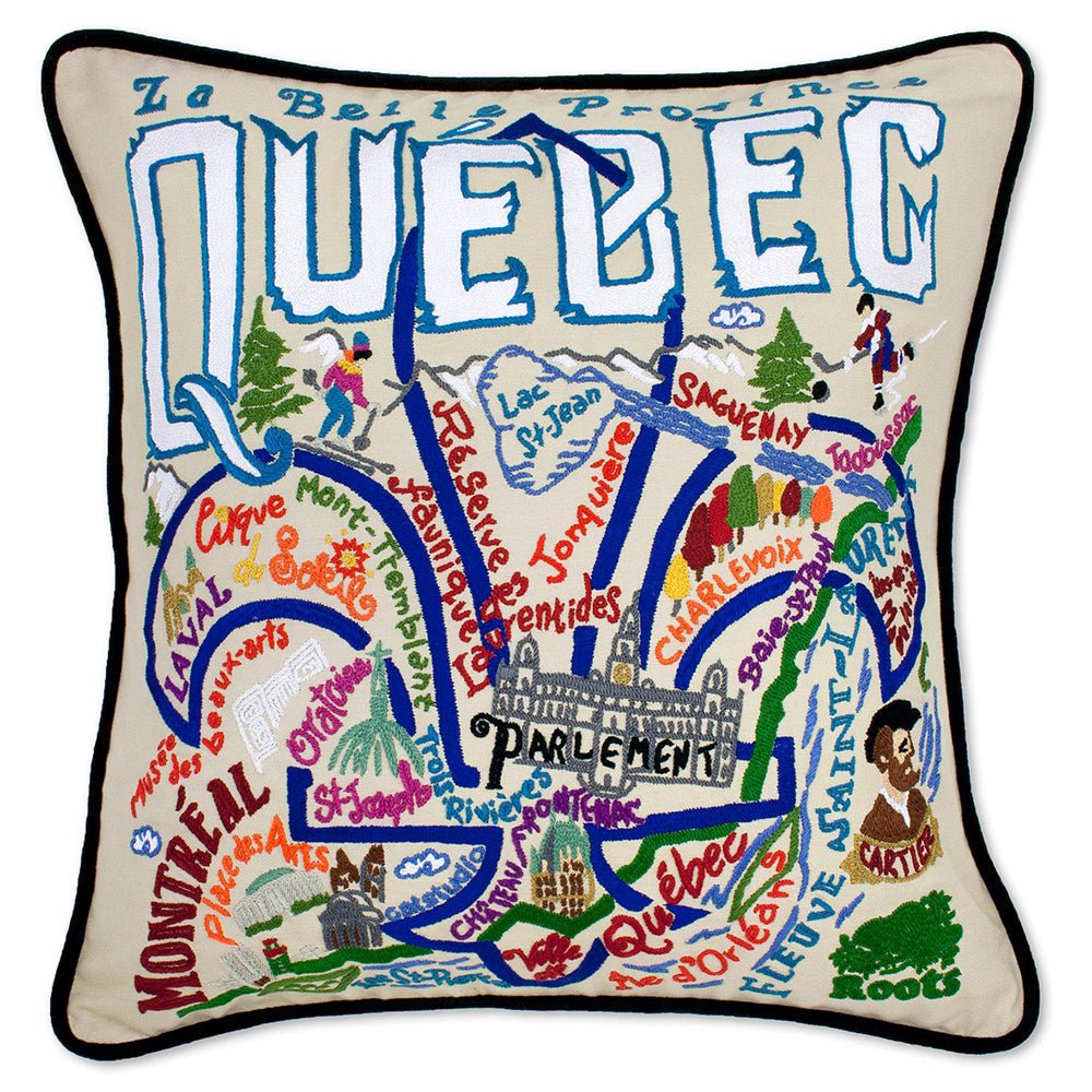 Quebec Hand - Embroidered Pillow by Quirks! at Shirley Shoppe