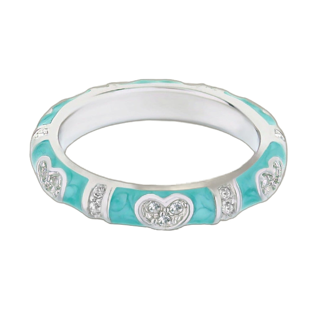 Pave Love Stackable Ring — Slim Heart Band