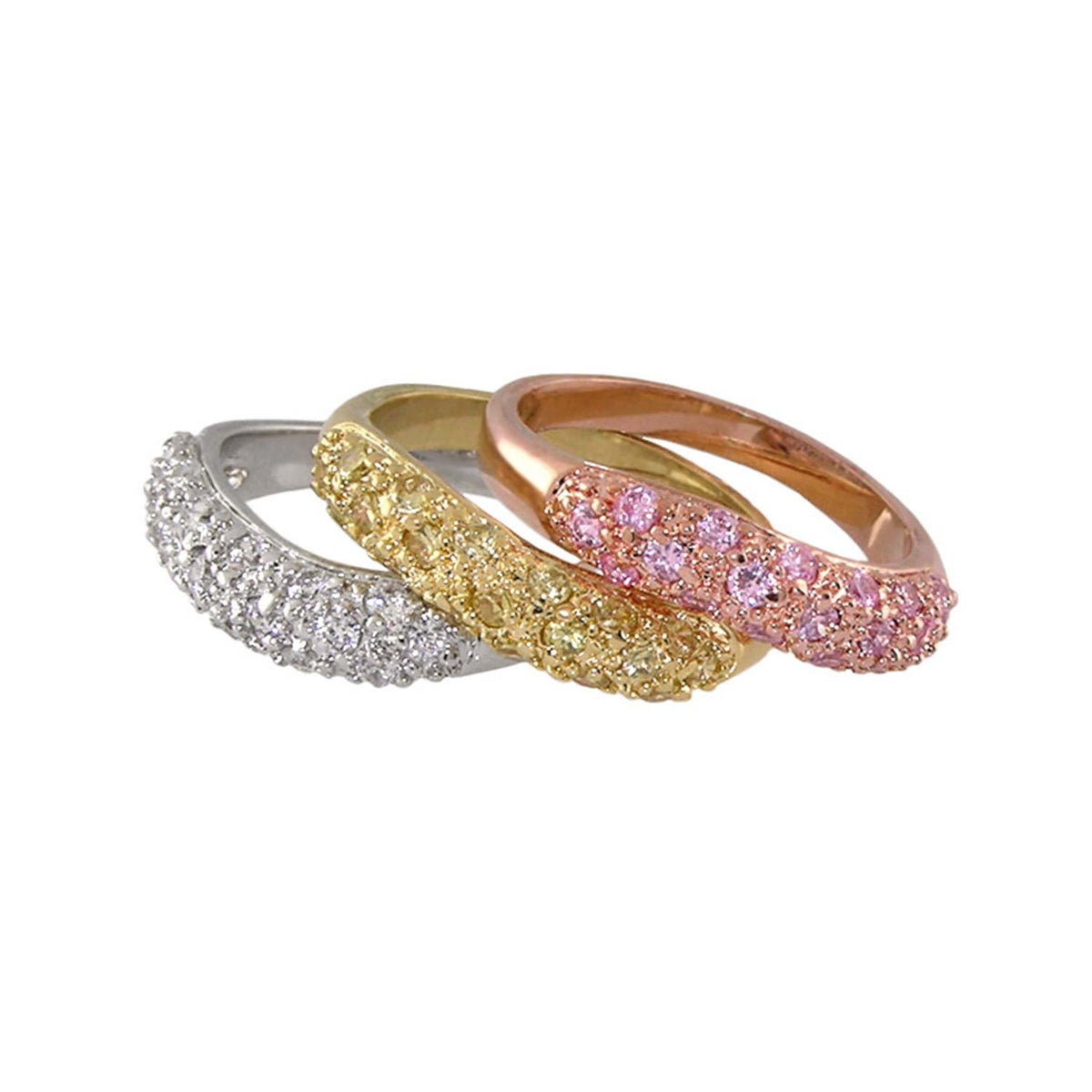 Glamour Pave Ring Set