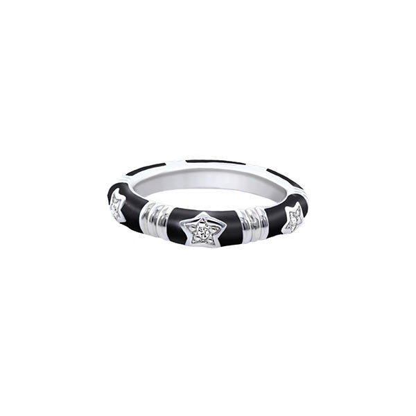 Stars Of Night Stackable Ring