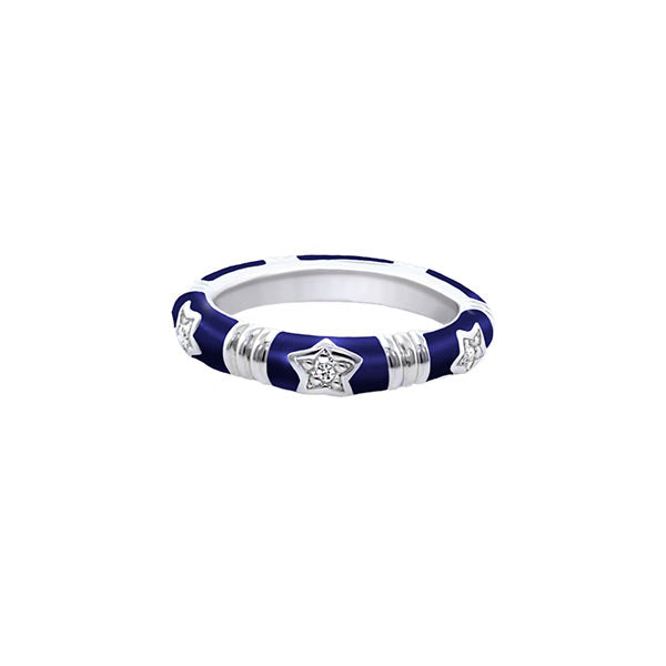 Stars Of Night Stackable Ring