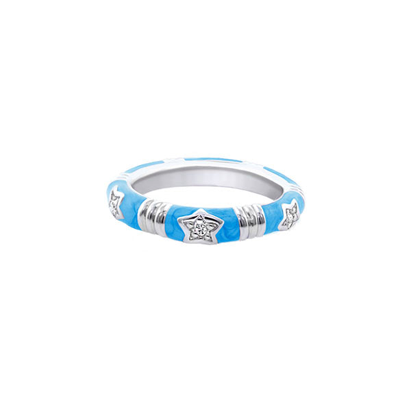 Stars Of Night Stackable Ring