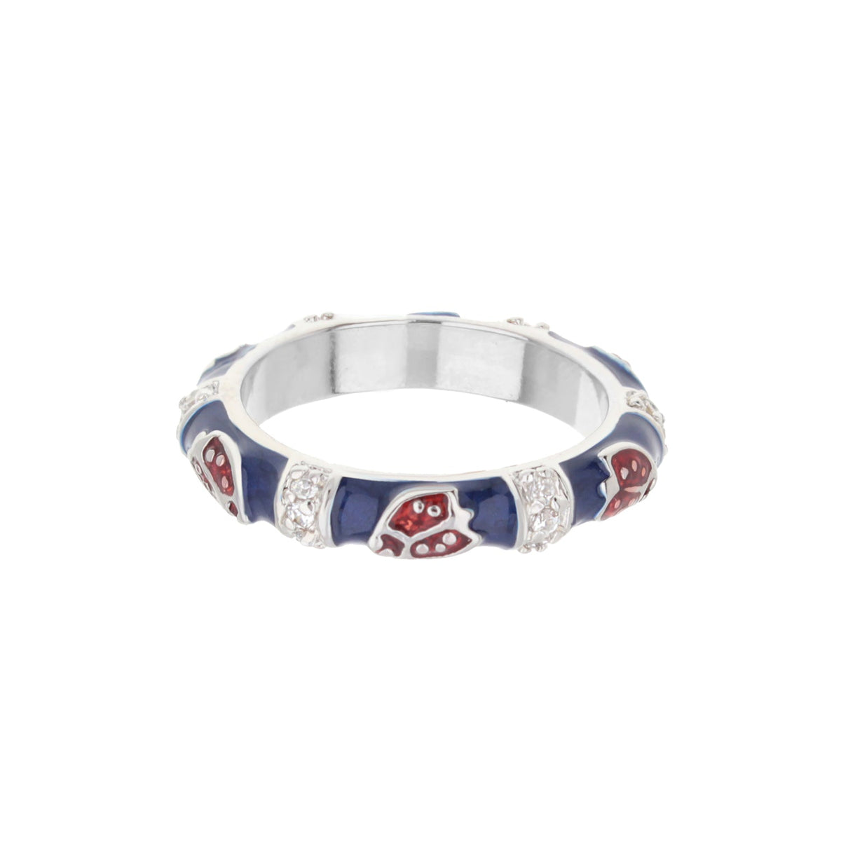 Lady Bug Stackable Ring Plated