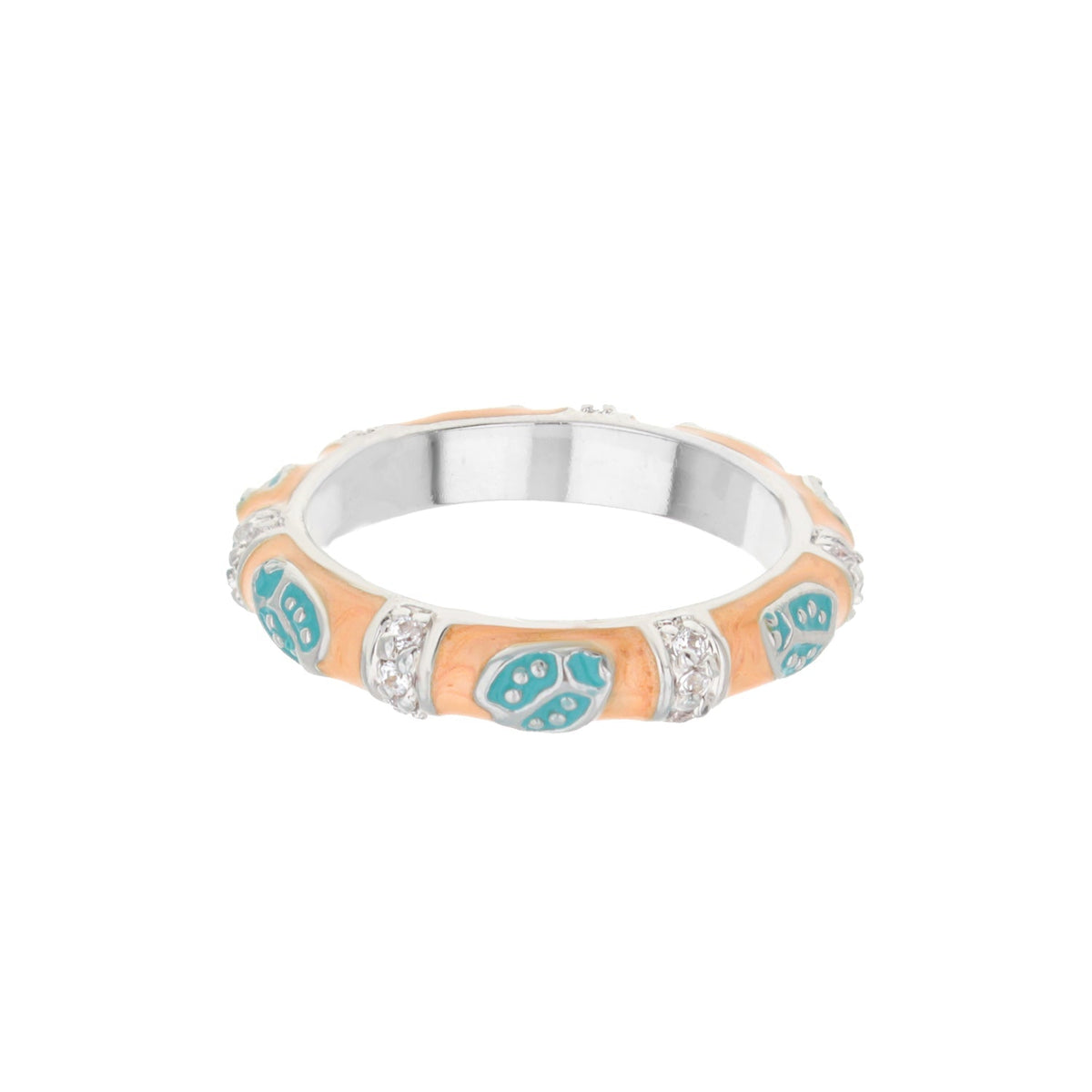 Lady Bug Stackable Ring Plated
