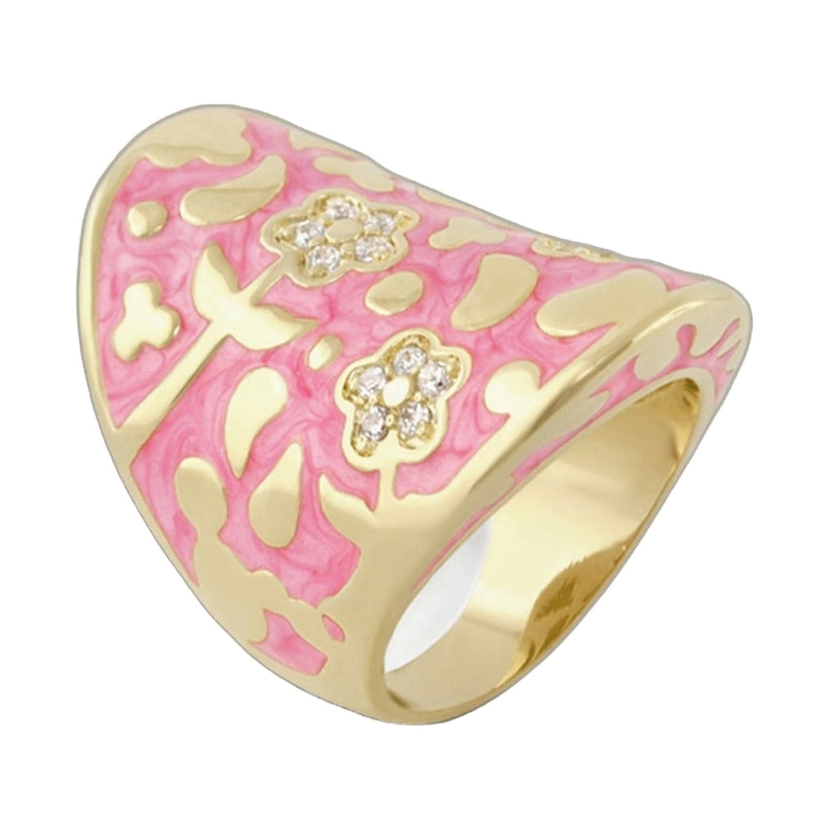 Flowers by Orly Cocktail Ring — Swirl Pavé Flower Dome