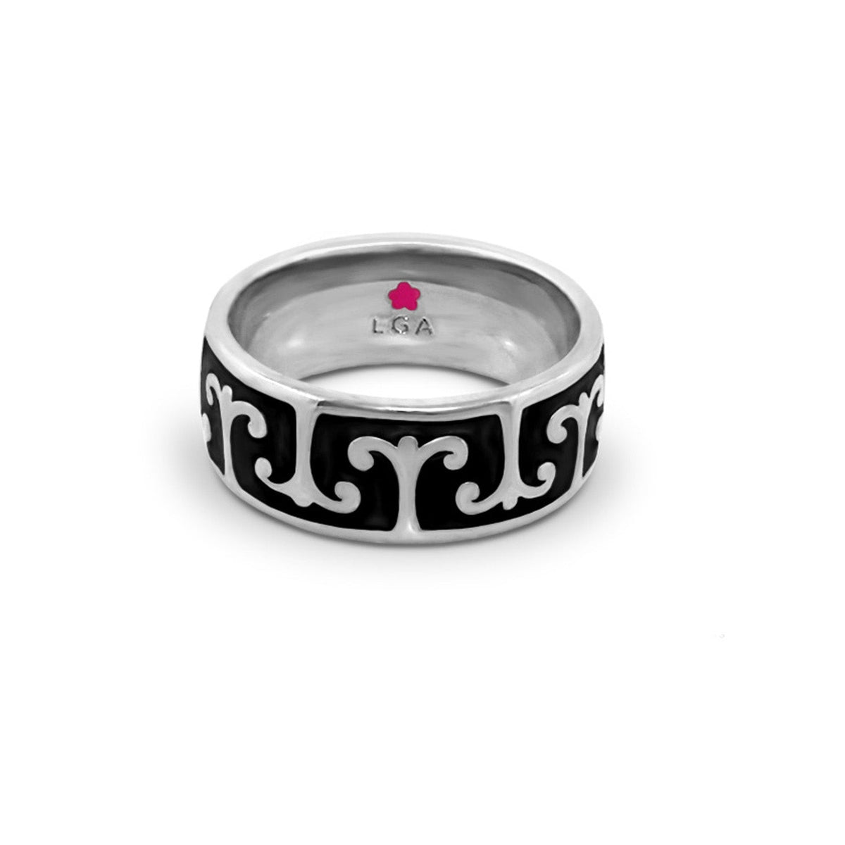 Renaissance Style Ring — Scroll Band