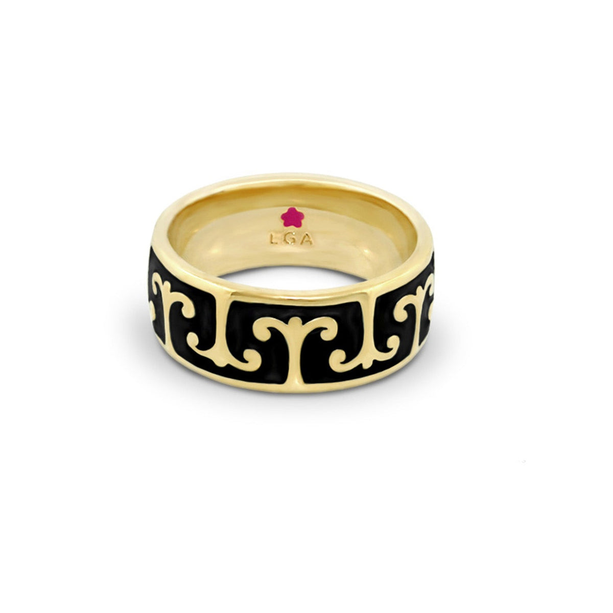 Renaissance Style Ring — Scroll Band