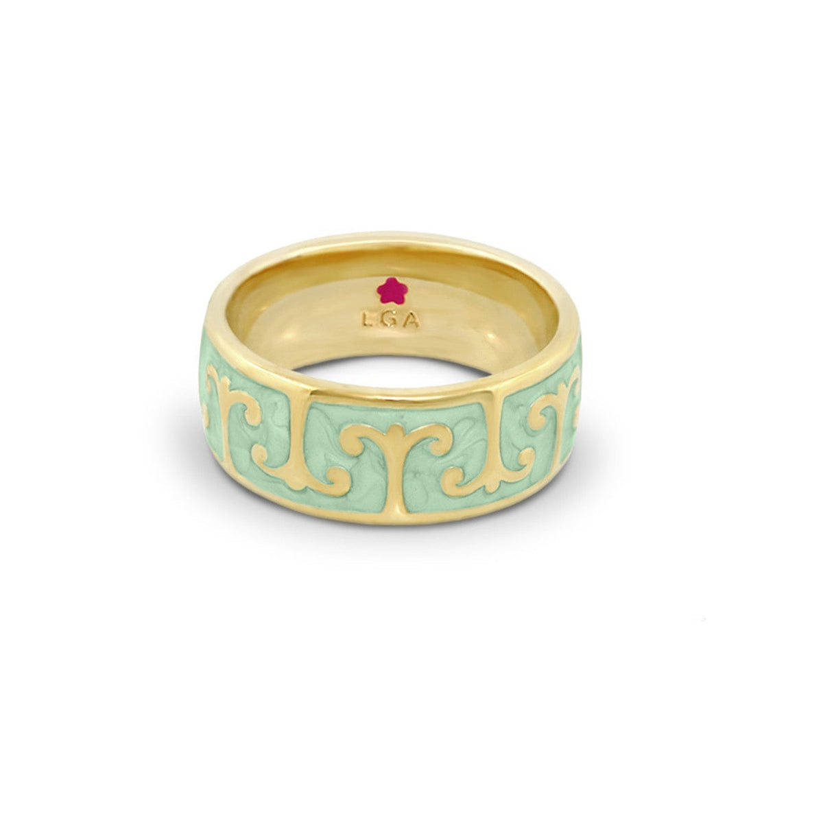Renaissance Style Ring — Scroll Band