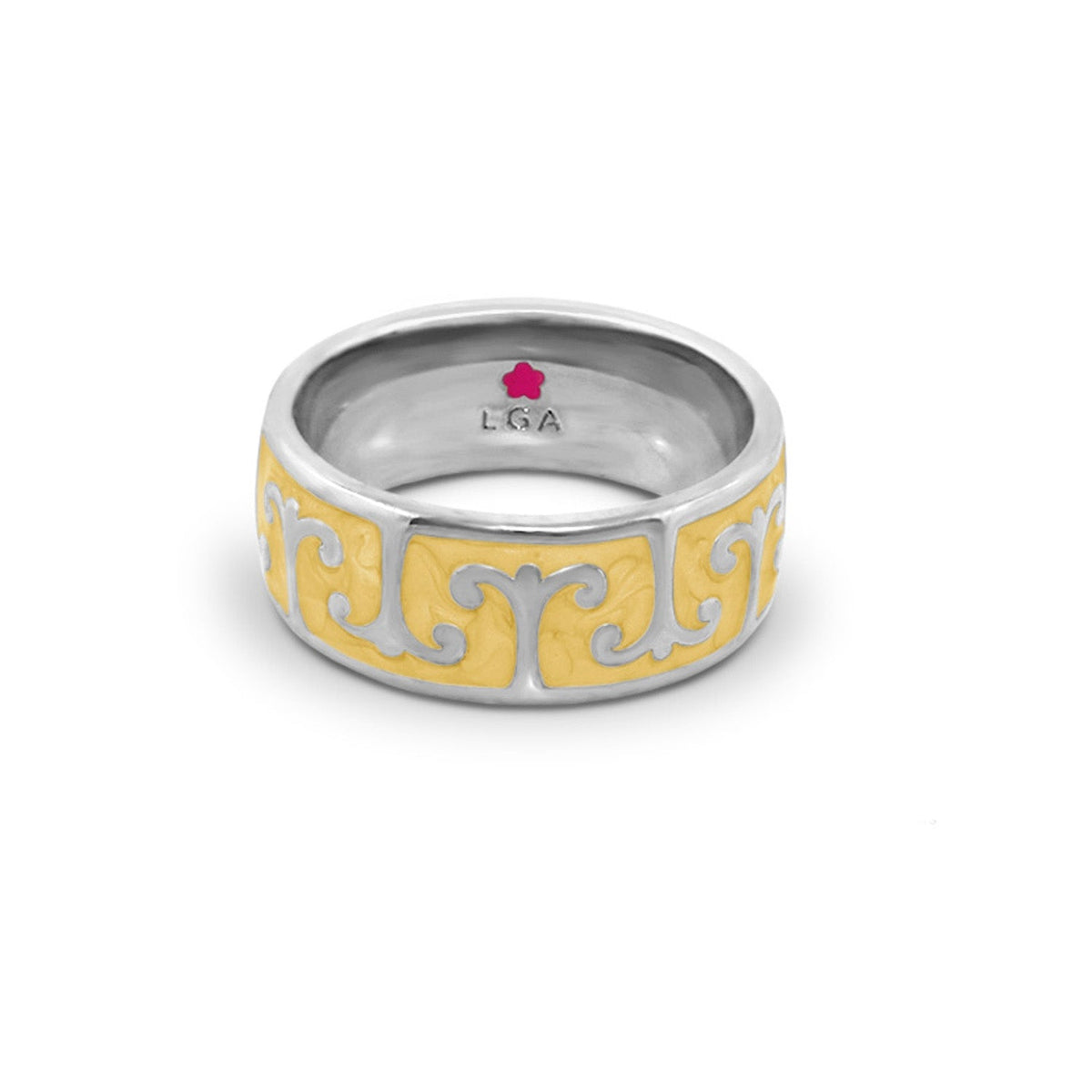Renaissance Style Ring — Scroll Band