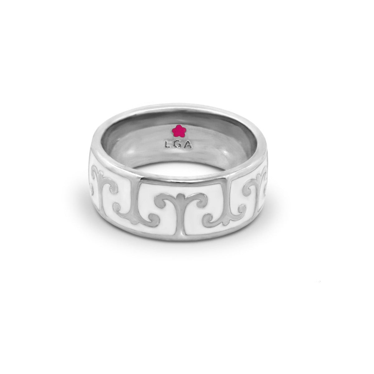 Renaissance Style Ring — Scroll Band