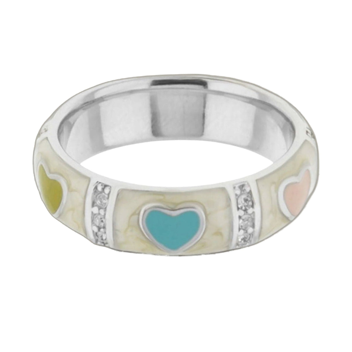 Lots of Love Stackable Ring — Heart & Pavé Station