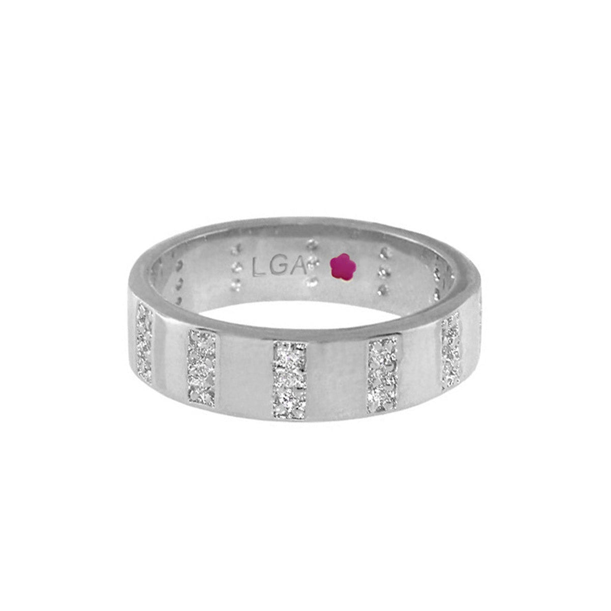 Glamour Pave Stackable Ring — Pavé Stripe Band
