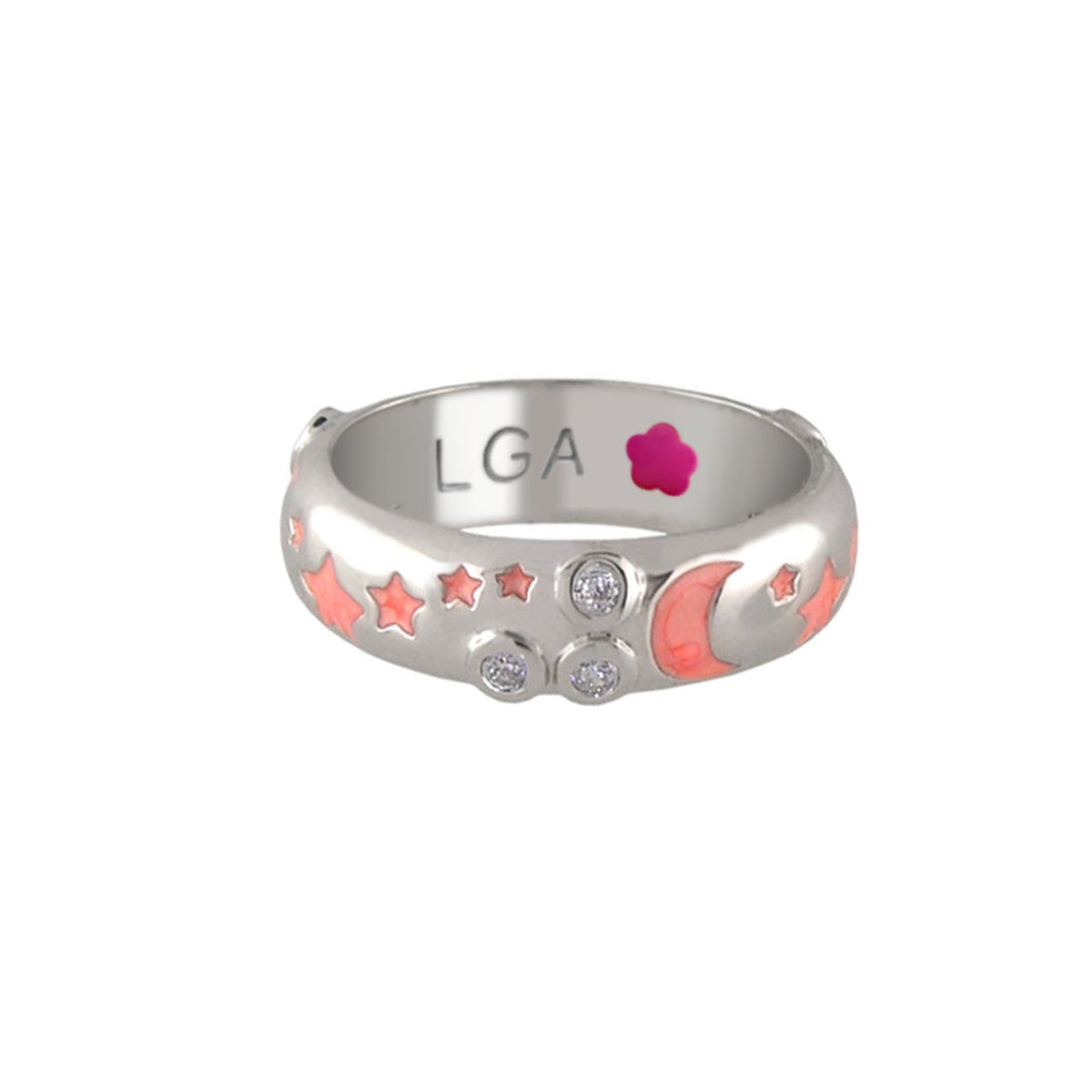 Stars of Night Stackable Ring — Domed Polished Band
