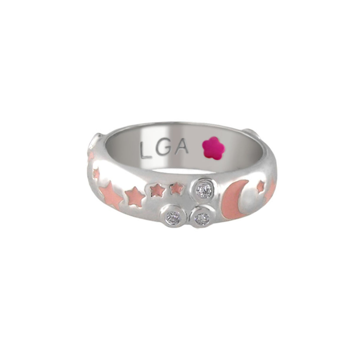Stars of Night Stackable Ring — Domed Polished Band
