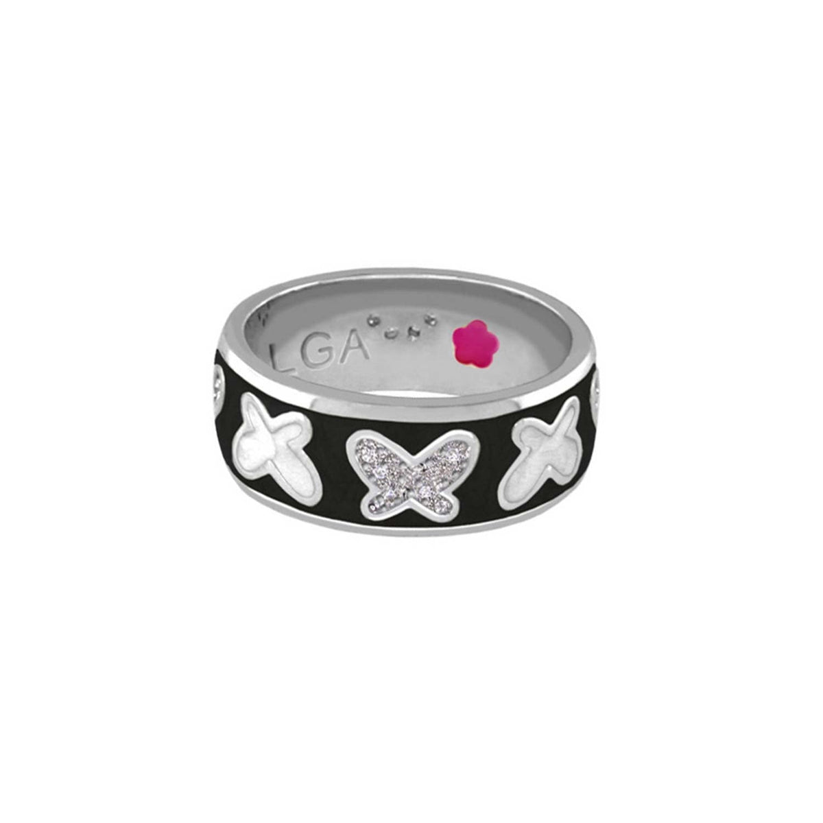 Butterfly World Ring — Wide Pavé Butterfly