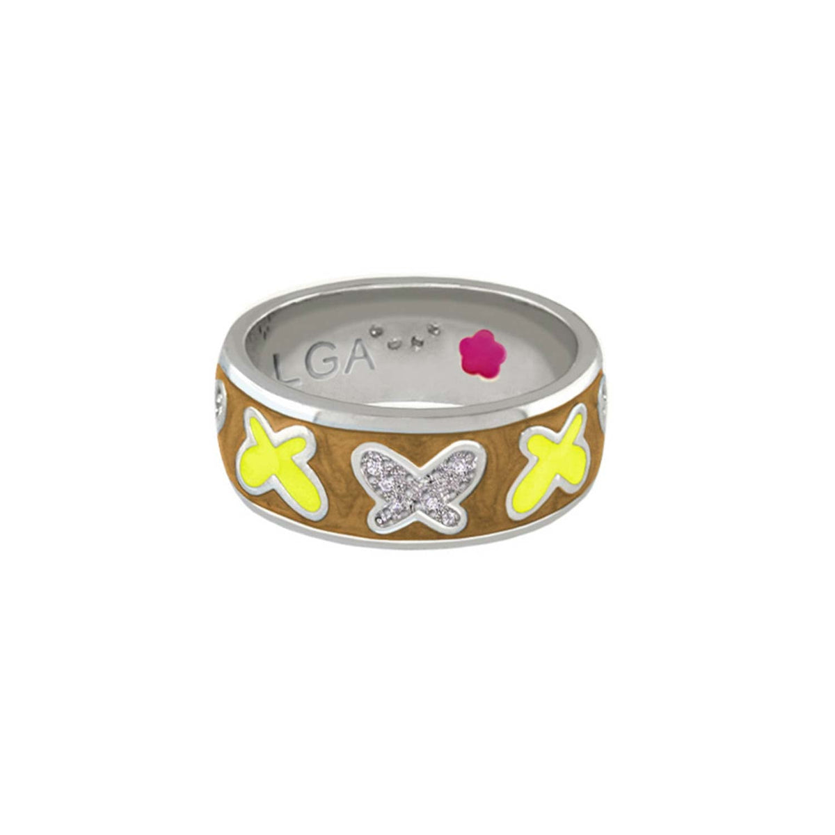 Butterfly World Ring — Wide Pavé Butterfly