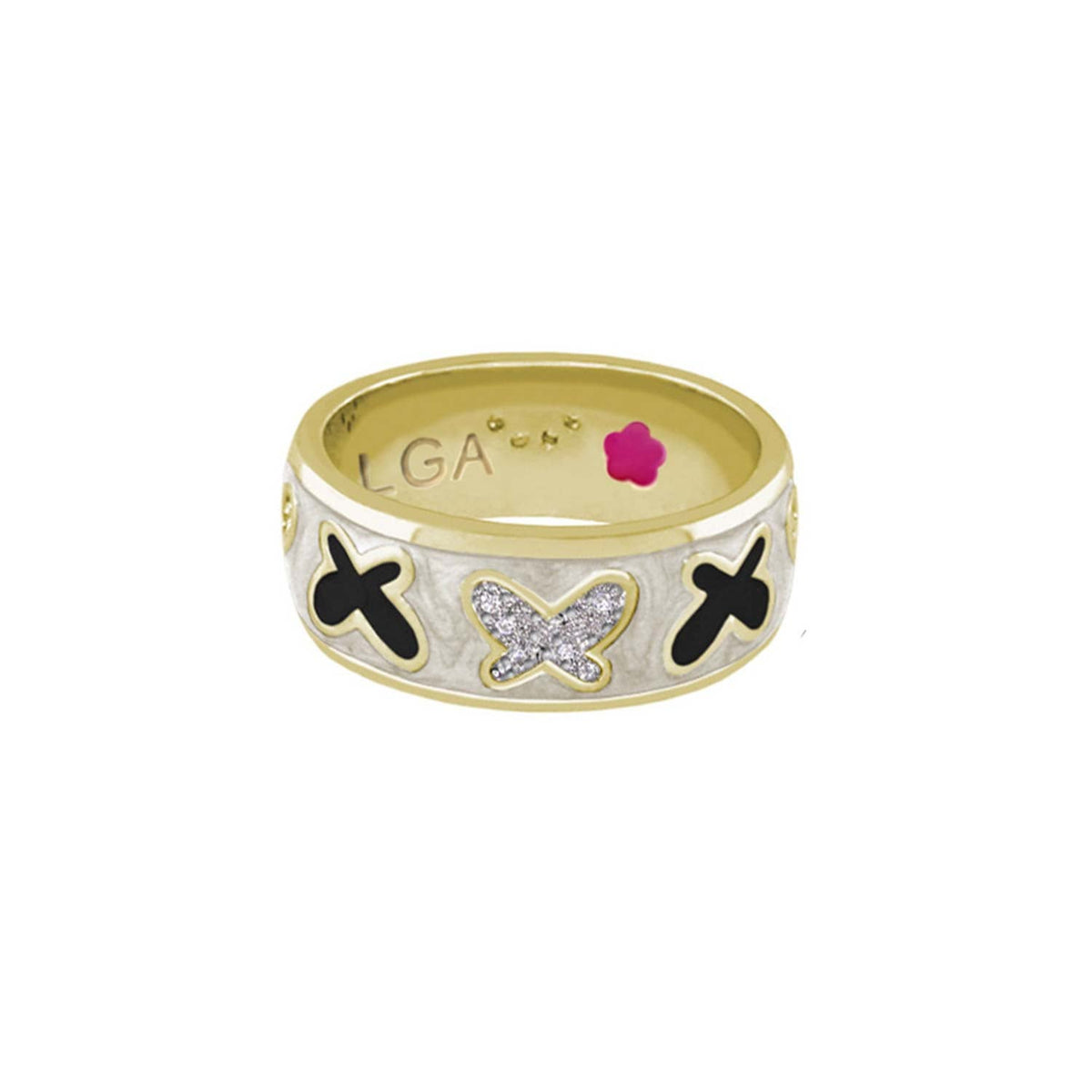 Butterfly World Ring — Wide Pavé Butterfly