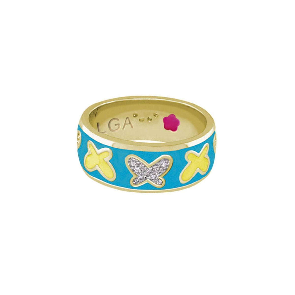 Butterfly World Ring — Wide Pavé Butterfly