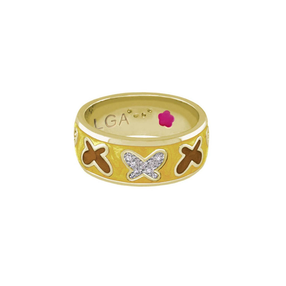 Butterfly World Ring — Wide Pavé Butterfly
